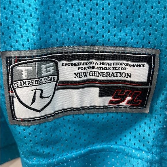 Team Rebel Sport Miami Dolphin Jersey Boys Youth Large Blue Orange NFL Football - Picture 4 of 8